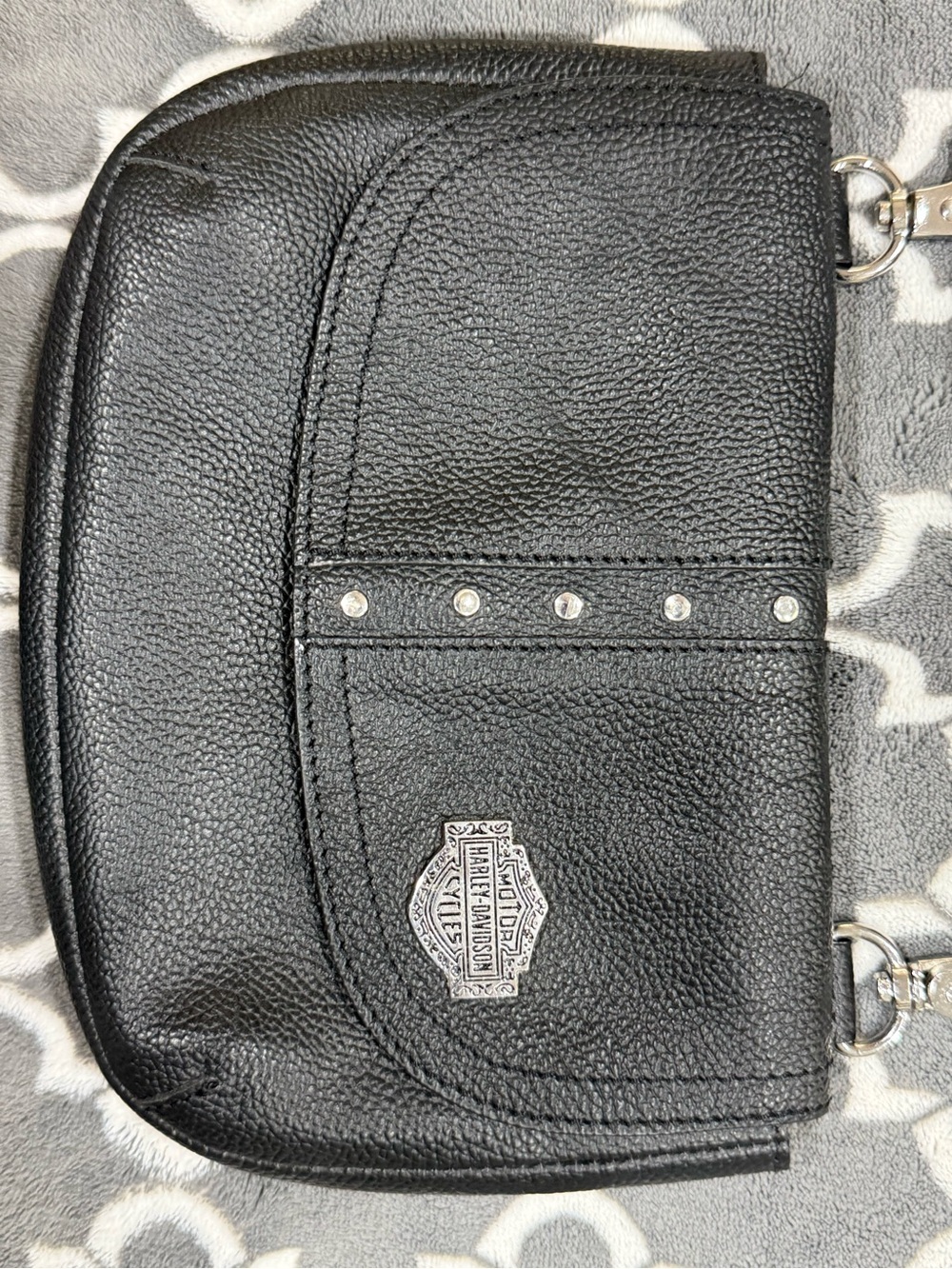 Harley-Davidson Black Leather Studded Purse